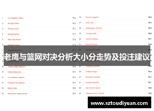 老鹰与篮网对决分析大小分走势及投注建议